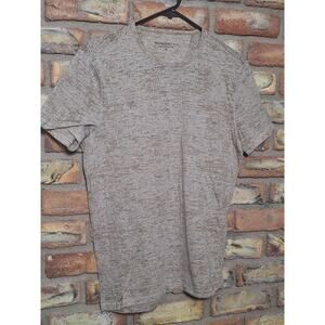 John Varvatos USA T Shirt Medium Beige Burnout Pocket Crew Neck Mens- NWOT